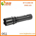 Factory Vente CE High Power Aluminium Best Americal CREE led 3watt multifonction 1101 Police conduit Torch Lampe de poche